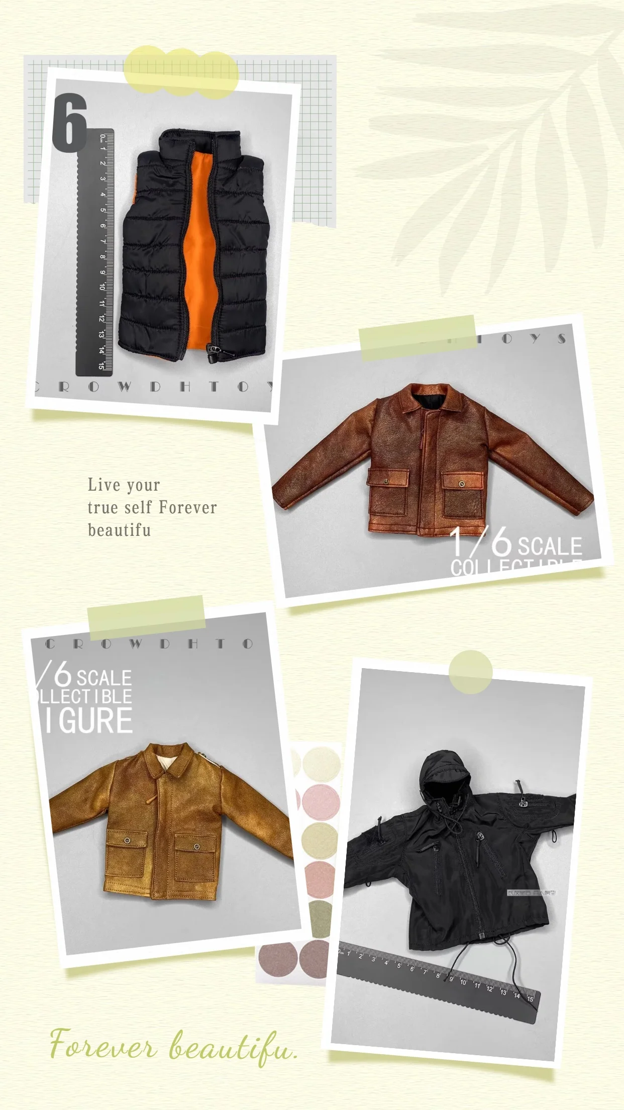 В наличии: Масштаб 1/6, мужская одежда и аксессуары для солдатиков — пуховик, кожаная куртка, куртка с поясом на шнурке для 12-дюймовых фигурок.
В наличии: Масштаб 1/6, мужская одежда и аксессуары для солдатиков — пуховик, кожаная куртка, куртка с поясом на шнурке для 12-дюймовых фигурок.