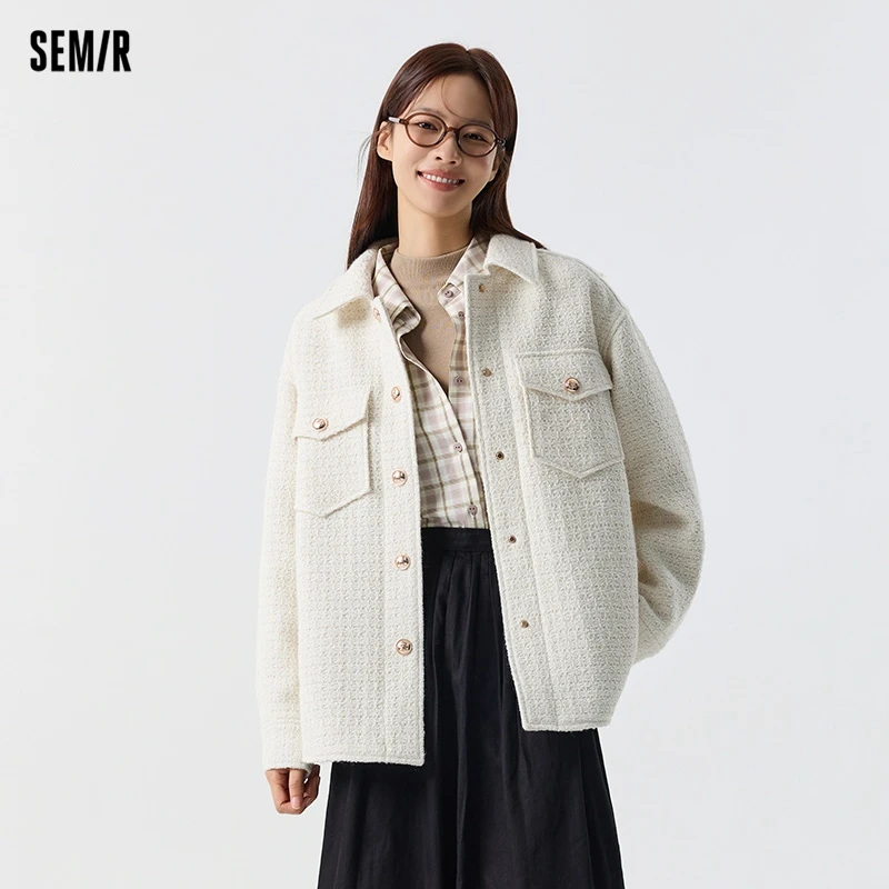 Semir Верхняя одежда для женщин средней длины с разрезом 2024, новый весенний твидовый топ из смесового шерсти
Semir Верхняя одежда для женщин средней длины с разрезом 2024, новый весенний твидовый топ из смесового шерсти