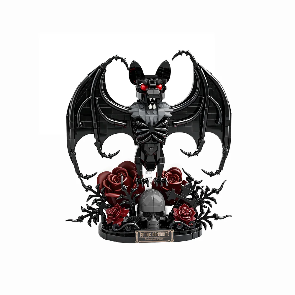 MOC Gothic Bat Building Blocks Creative Realistic 3D Bat Model with Red Rose Desktop Decor Horror Animal Toy Adult Gift
MOC Gothic Bat Building Blocks Creative Realistic 3D Bat Model with Red Rose Desktop Decor Horror Animal Toy Adult Gift