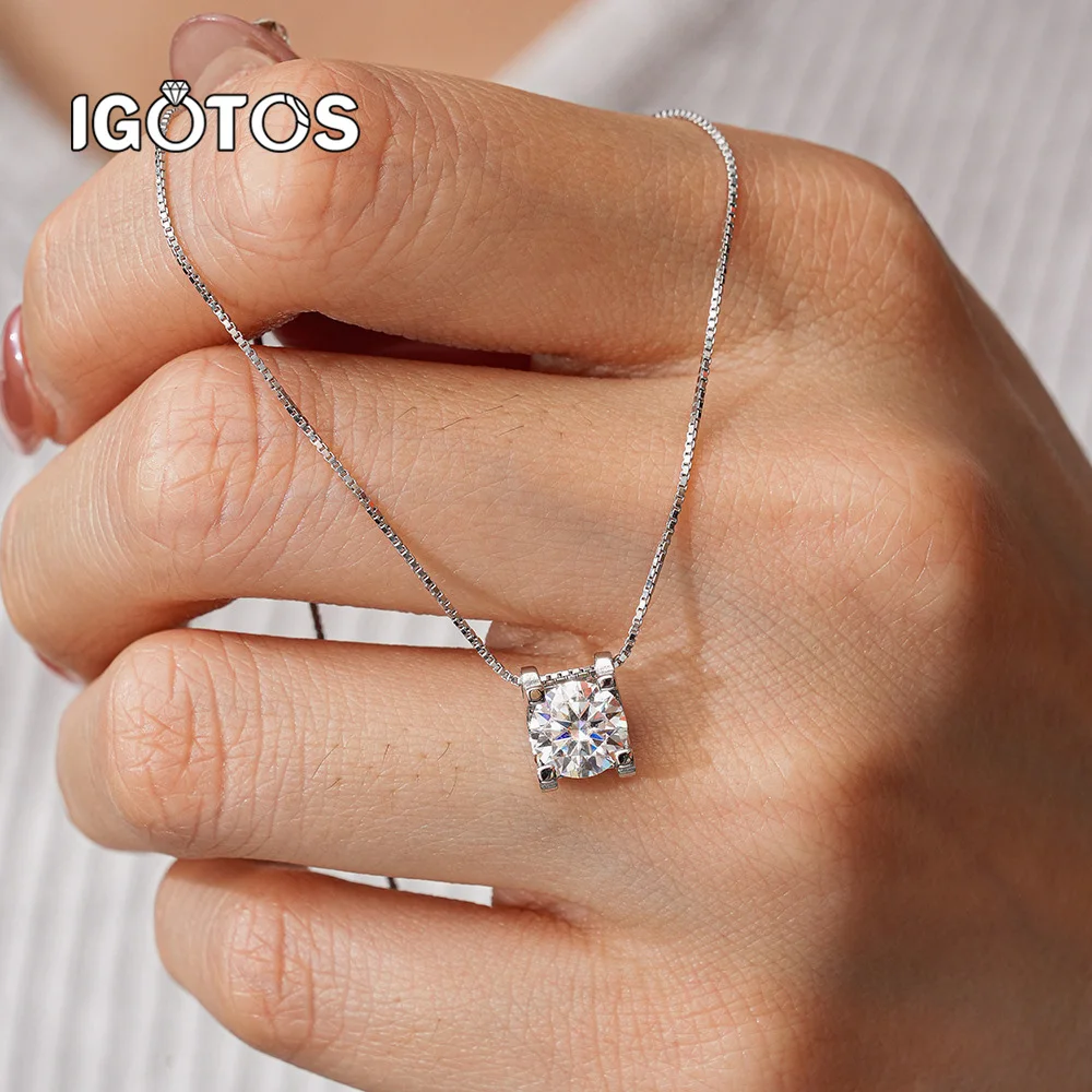 IGOTOS 1ct 2ct Real Moissanite Necklaces GRA Certified Jewelry Women 925 Sterling Silver Lab Diamond Square Pendant Trendy Gifts
IGOTOS 1ct 2ct Real Moissanite Necklaces GRA Certified Jewelry Women 925 Sterling Silver Lab Diamond Square Pendant Trendy Gifts