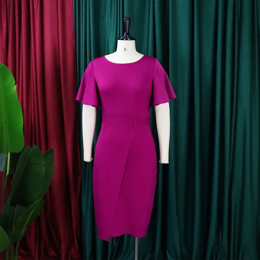 Customized Dress Women Bodycon Mid Length Dresses Sexy Round Neck Short Sleeve Ruffles Slim Party Pencil Vestidos Elegant Splice
Customized Dress Women Bodycon Mid Length Dresses Sexy Round Neck Short Sleeve Ruffles Slim Party Pencil Vestidos Elegant Splice