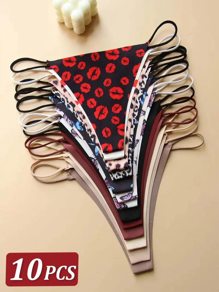 10 шт. женские бесшовные стринги с тонким ремешком и низкой талией, трусики с высокой гибкостью, сексуальное нижнее белье, женские трусы с Т-образной спинкой, удобные женские трусы
10 шт. женские бесшовные стринги с тонким ремешком и низкой талией, трусики с высокой гибкостью, сексуальное нижнее белье, женские трусы с Т-образной спинкой, удобные женские трусы