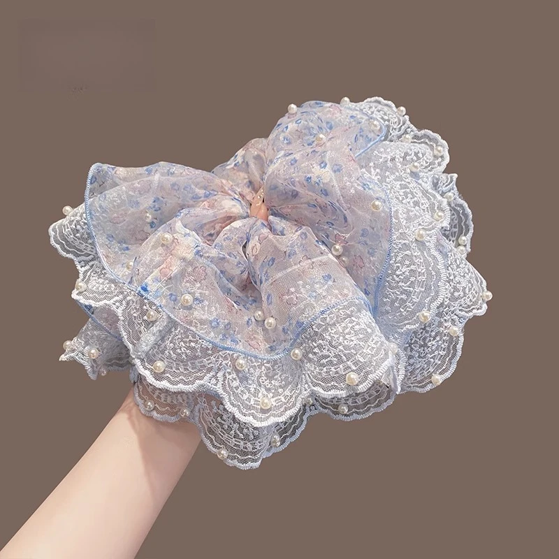 Ethereal Lace Flower Pearl Scrunchie Premium Durable Elastic Hair Tie Delicate Ponytail Holder for Women Soft High End New
Ethereal Lace Flower Pearl Scrunchie Premium Durable Elastic Hair Tie Delicate Ponytail Holder for Women Soft High End New