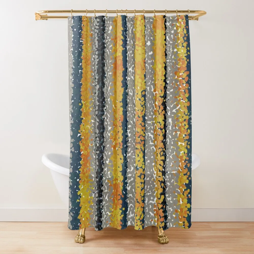 Pointilist Stripes Painted Pattern in Mustard Yellow, Navy Blue, Grey, and White Shower Curtain Bathroom Accessorys Curtain
Pointilist Stripes Painted Pattern in Mustard Yellow, Navy Blue, Grey, and White Shower Curtain Bathroom Accessorys Curtain