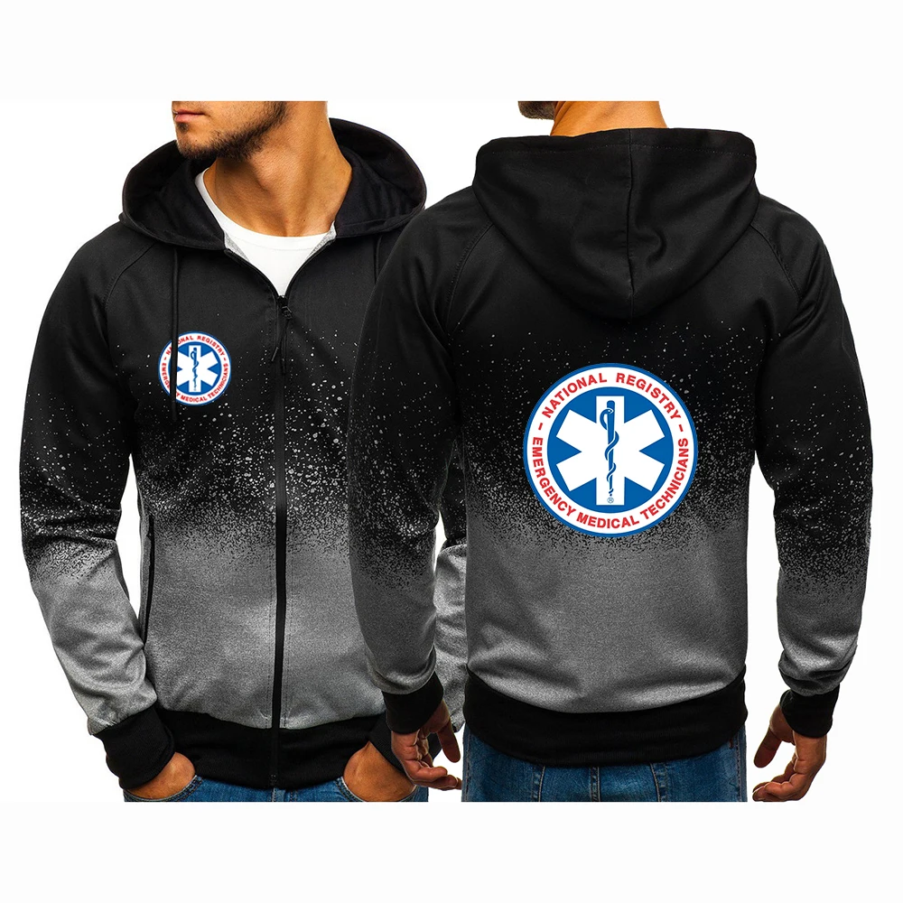 2024 Spring Autumn Men's EMT Emergency Ambulance Logo Print Casual Cardigan Zipper Gradient Color Comfortable Hooded Jacket Coat
2024 Spring Autumn Men's EMT Emergency Ambulance Logo Print Casual Cardigan Zipper Gradient Color Comfortable Hooded Jacket Coat