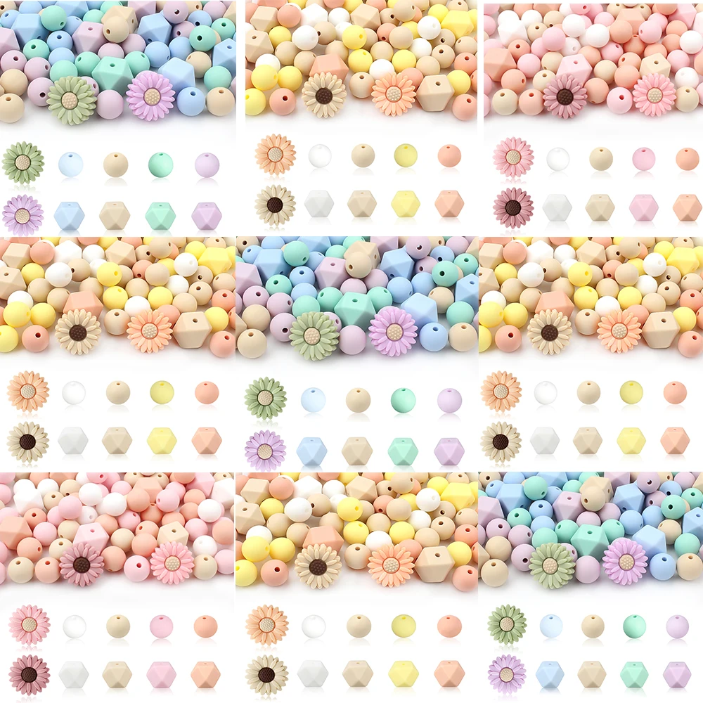 26pcs/set Silicone Beads Sunflower Flower Color Series for DIY Pendant Pearl Keychain Pen Decorate Jewelry Accessories Creative
26pcs/set Silicone Beads Sunflower Flower Color Series for DIY Pendant Pearl Keychain Pen Decorate Jewelry Accessories Creative
