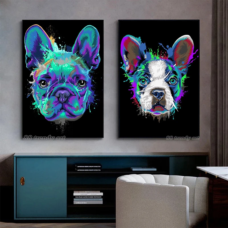 Abstract Dogs Splash Art Canvas Painting French Bulldog Boston Terrier Graffiti Poster Cute Pets Wall Art Picture Kid Room Decor
Abstract Dogs Splash Art Canvas Painting French Bulldog Boston Terrier Graffiti Poster Cute Pets Wall Art Picture Kid Room Decor