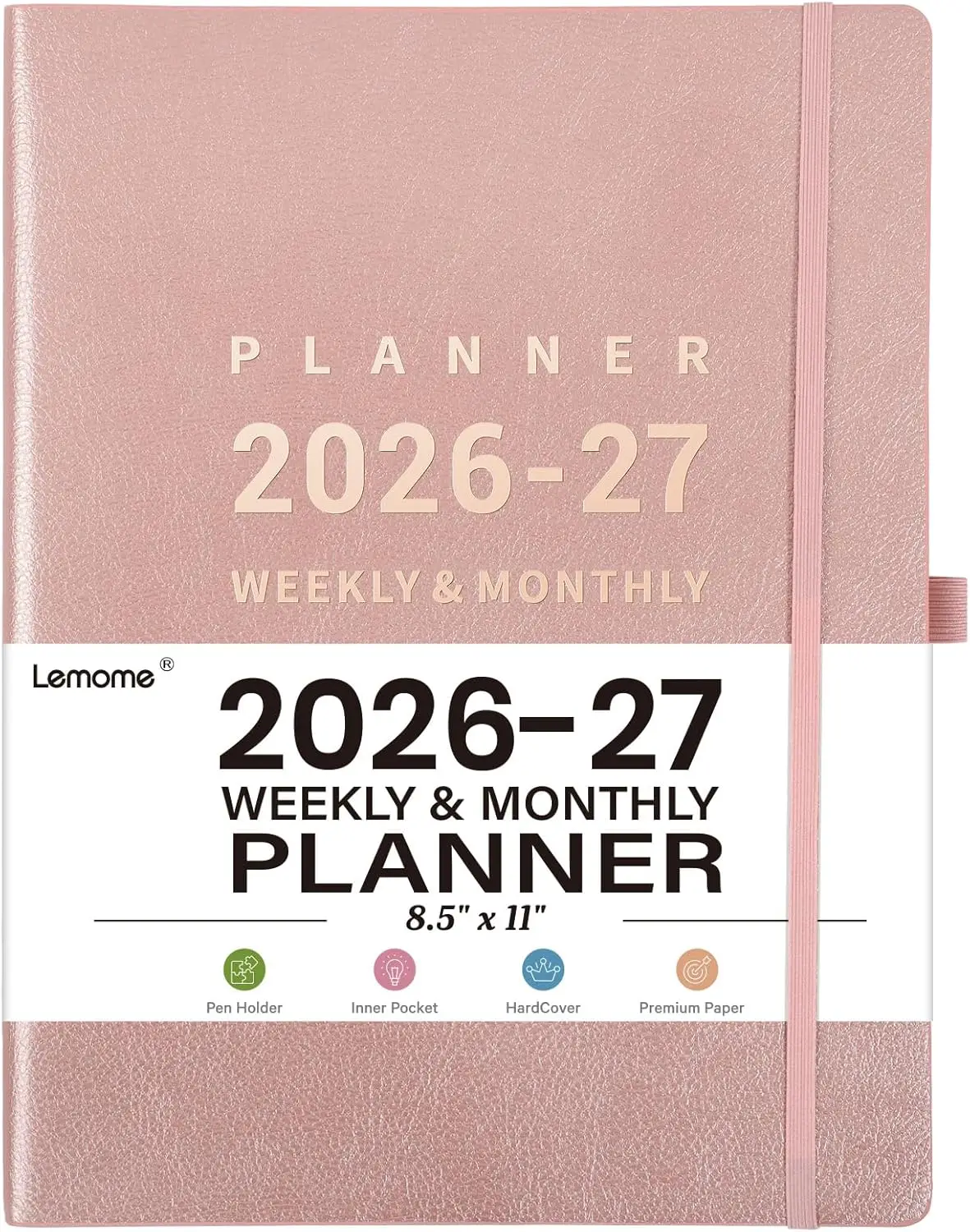 2026-2027 Planner Jul 2026 - Jun 2027, 8.5" x 11" Weekly and Monthly with Faux Leather Cover, Pen Holder, Pocket, 25 Notes
2026-2027 Planner Jul 2026 - Jun 2027, 8.5" x 11" Weekly and Monthly with Faux Leather Cover, Pen Holder, Pocket, 25 Notes