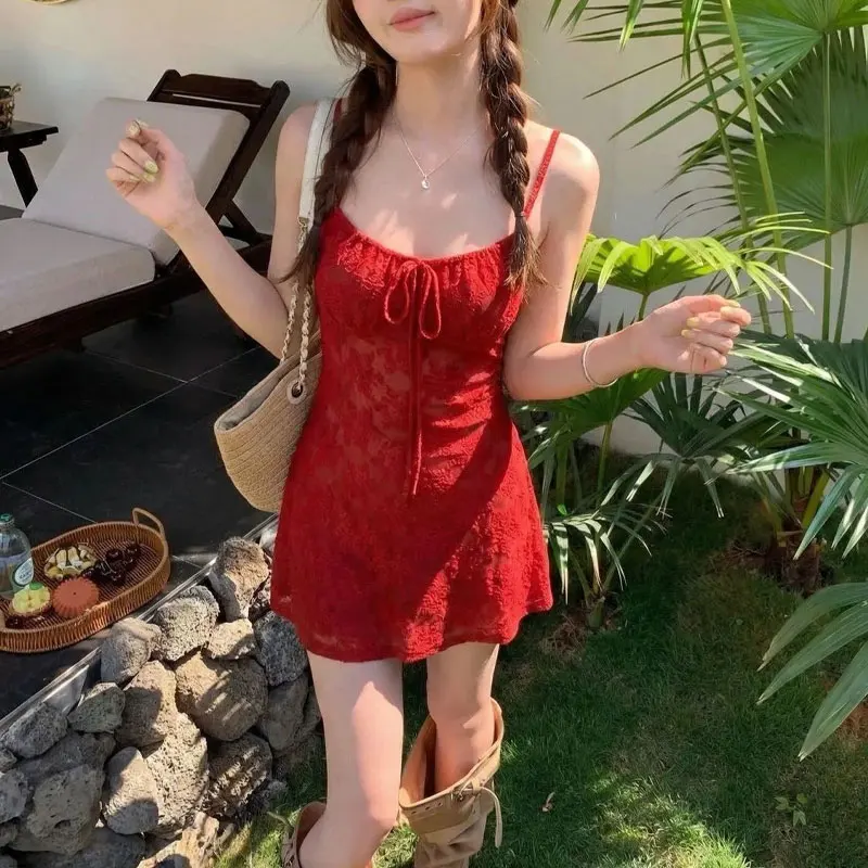 American Retro Jacquard Weave Slip Mini Dress Female Clothing A-Line Summer New Fashionable Drawstring Bow Aura Hotsweet Dresses
American Retro Jacquard Weave Slip Mini Dress Female Clothing A-Line Summer New Fashionable Drawstring Bow Aura Hotsweet Dresses