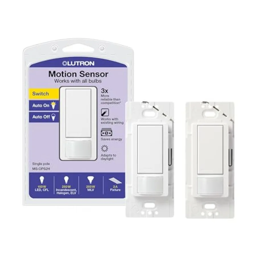 Maestro Motion Sensor Light Switch Indoor for Bathroom, Garage, Laundry Room, Any Bulbs, Occupancy Vacancy Sensor, Single-Pole,
Maestro Motion Sensor Light Switch Indoor for Bathroom, Garage, Laundry Room, Any Bulbs, Occupancy Vacancy Sensor, Single-Pole,