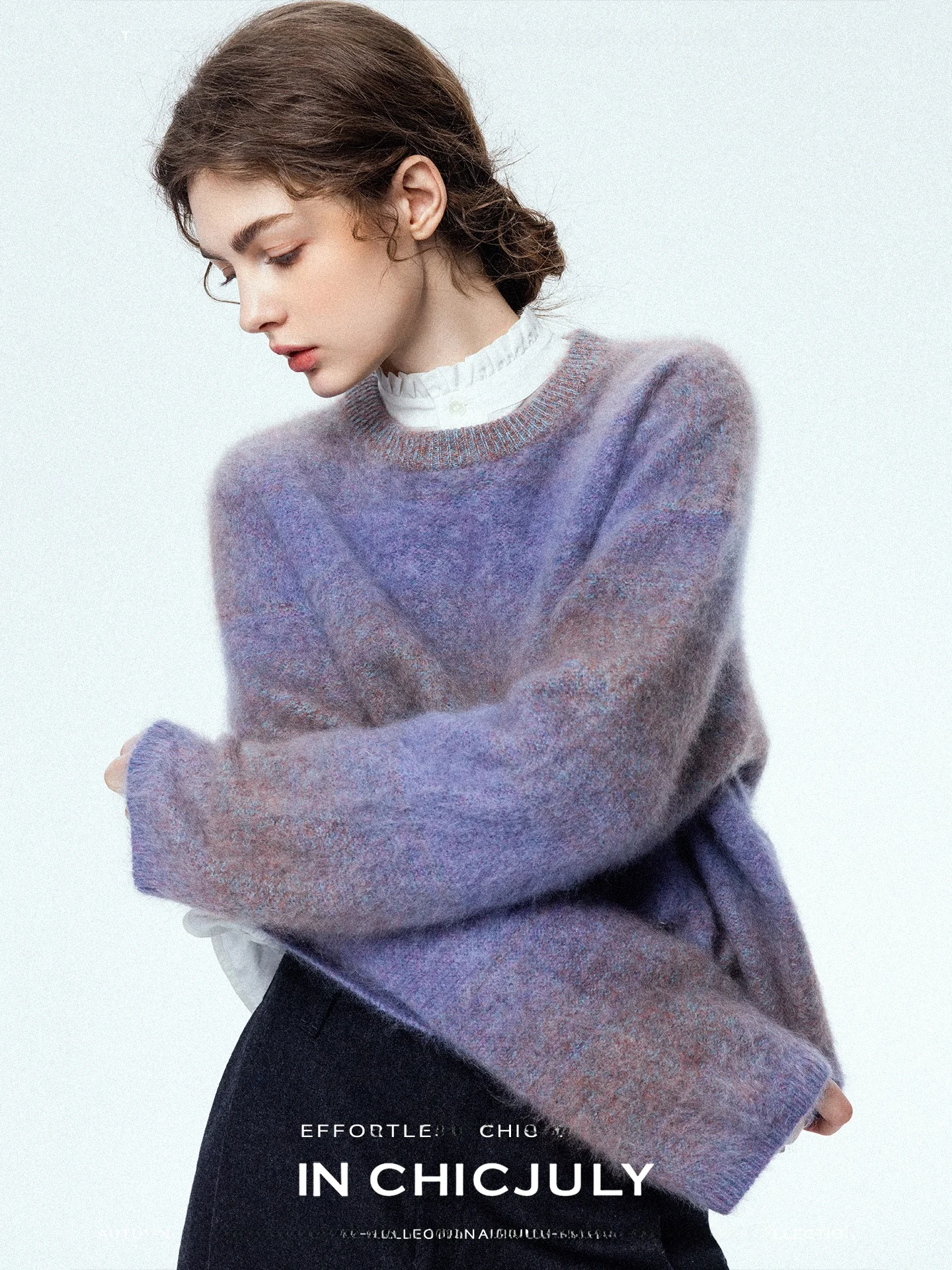 Мягкий золотистый свитер Fce Camere свободного кроя, вязаный, с эффектом сухого звездного неба, фиолетовый, окрашенный, с эффектом мягкого тумана, повседневный, с V-образным вырезом, длинный рукав
Мягкий золотистый свитер Fce Camere свободного кроя, вязаный, с эффектом сухого звездного неба, фиолетовый, окрашенный, с эффектом мягкого тумана, повседневный, с V-образным вырезом, длинный рукав