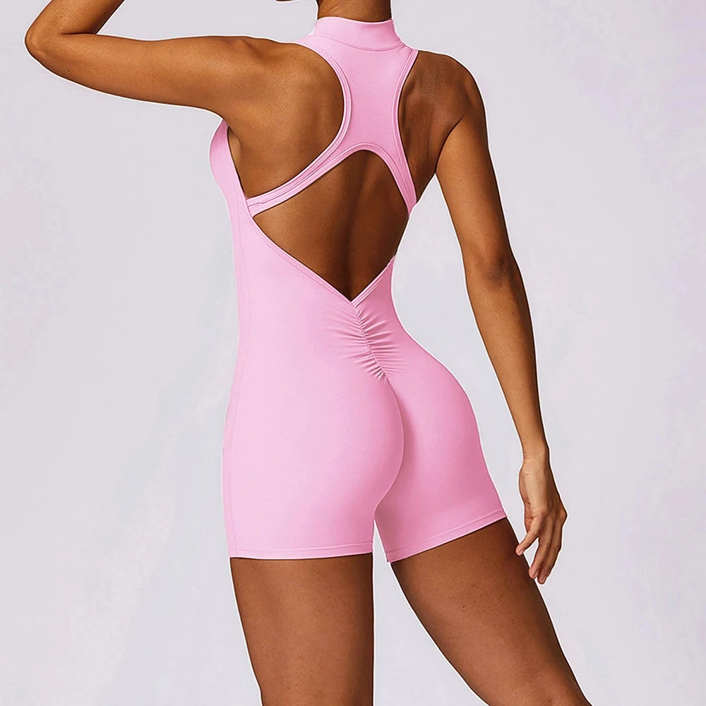 Backless Yoga Jumpsuit Shorts Set Women Zipper GYM Siamese Sportswear Fitness One Piece Sports Suit Workout Playsuit
Backless Yoga Jumpsuit Shorts Set Women Zipper GYM Siamese Sportswear Fitness One Piece Sports Suit Workout Playsuit