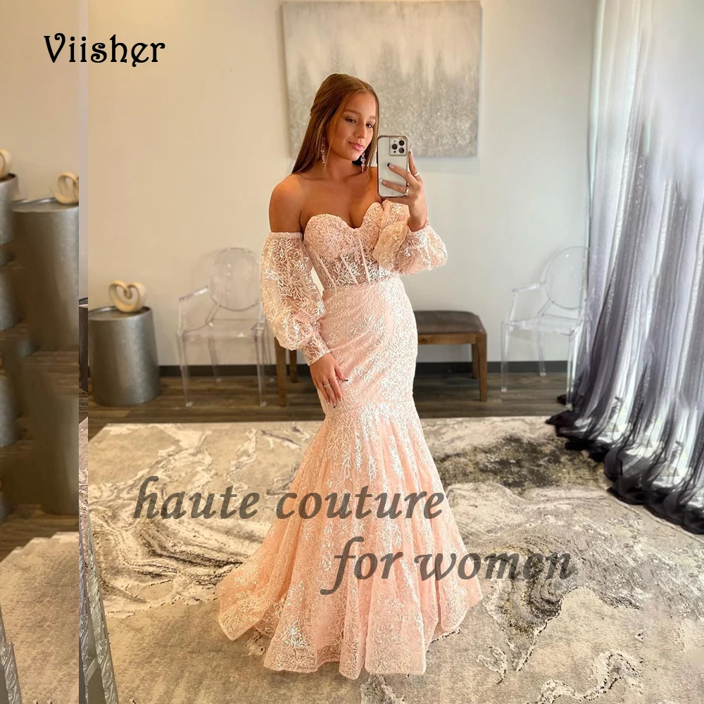 Peach Lace Tulle Mermaid Prom Dresses with Sleeve Bone Corset Sweetheart Evening Party Dress Floor Length Formal Occasion Gown
Peach Lace Tulle Mermaid Prom Dresses with Sleeve Bone Corset Sweetheart Evening Party Dress Floor Length Formal Occasion Gown