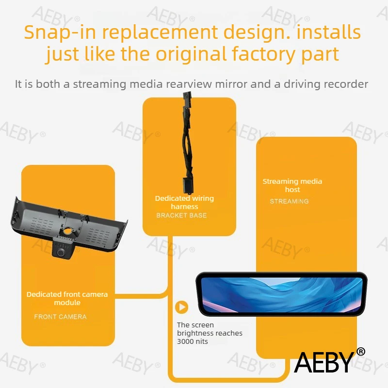 AEBY For BAIC 212 T01 Streaming driving recorder with hidden 4K dual lenses,Night vision loop video,rearview mirror,Accessories
AEBY For BAIC 212 T01 Streaming driving recorder with hidden 4K dual lenses,Night vision loop video,rearview mirror,Accessories