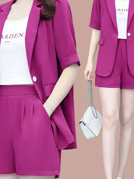 plus Size Suit Set Women Summer New Loose Slimming Wide Leg Shorts Two Piece Set Korean Style Commute High Waist Short Sleeve
plus Size Suit Set Women Summer New Loose Slimming Wide Leg Shorts Two Piece Set Korean Style Commute High Waist Short Sleeve