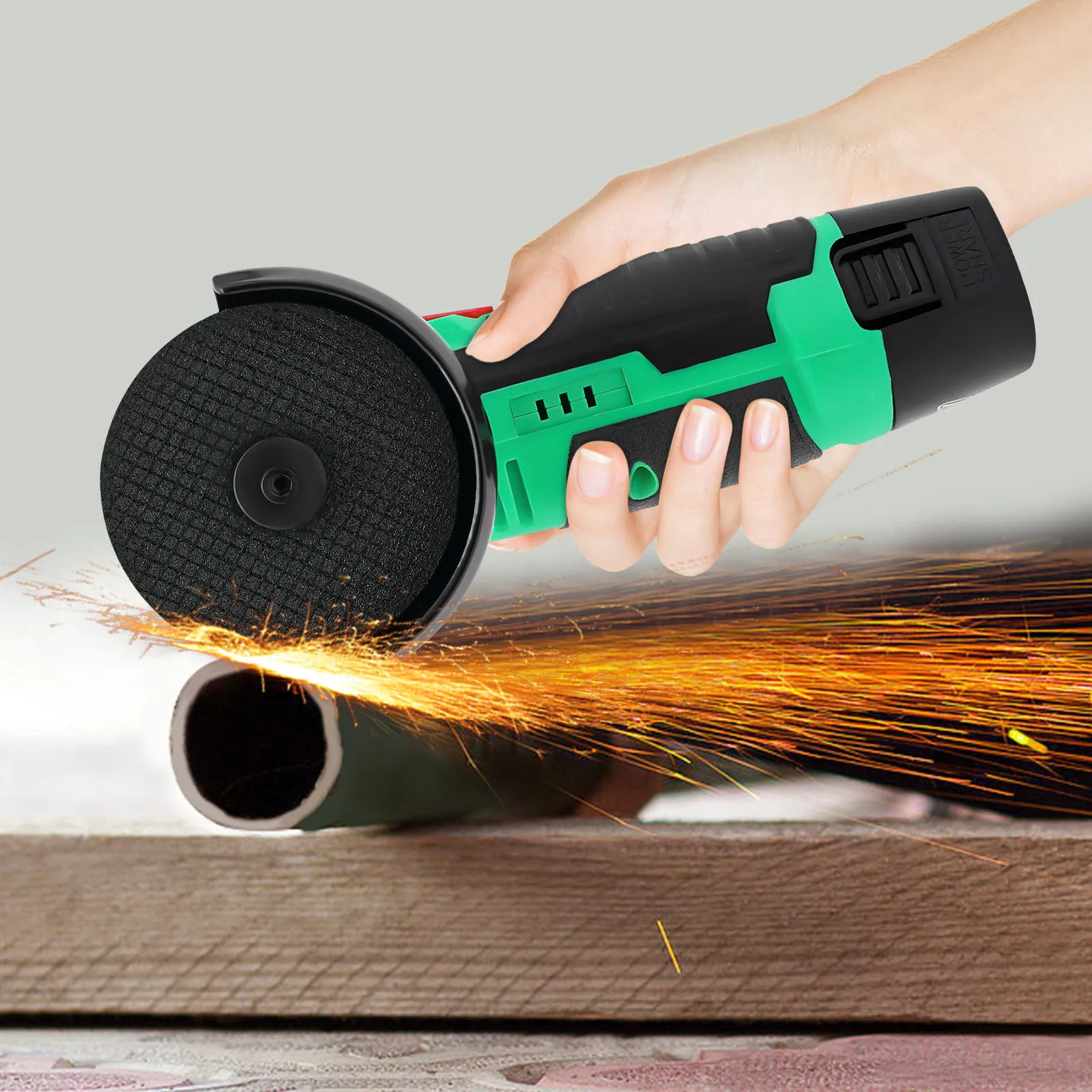 550W Mini 12V Angle Grinder Cordless Polishing Grinder Brushed Angle Grinder for Wall Panel Slotting, Metal Polishing
550W Mini 12V Angle Grinder Cordless Polishing Grinder Brushed Angle Grinder for Wall Panel Slotting, Metal Polishing