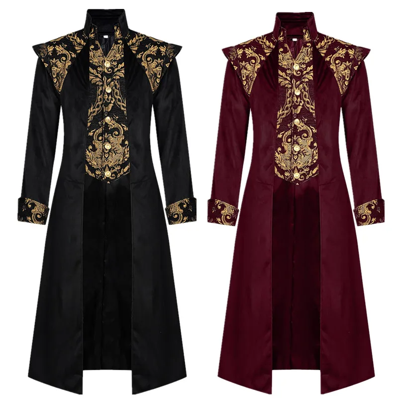 Retro Court Long Jacket Gold Patterned Punk Halloween Costume Stage Performance Elegant Lady's Traditional Chinese Costume
Retro Court Long Jacket Gold Patterned Punk Halloween Costume Stage Performance Elegant Lady's Traditional Chinese Costume