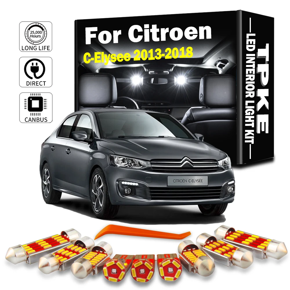 TPKE 11Pcs Car LED Interior Map Trunk Light Kit For Citroen C-Elysee 2013 2014 2015 2016 2017 2018 No Error License Plate Lamp
TPKE 11Pcs Car LED Interior Map Trunk Light Kit For Citroen C-Elysee 2013 2014 2015 2016 2017 2018 No Error License Plate Lamp