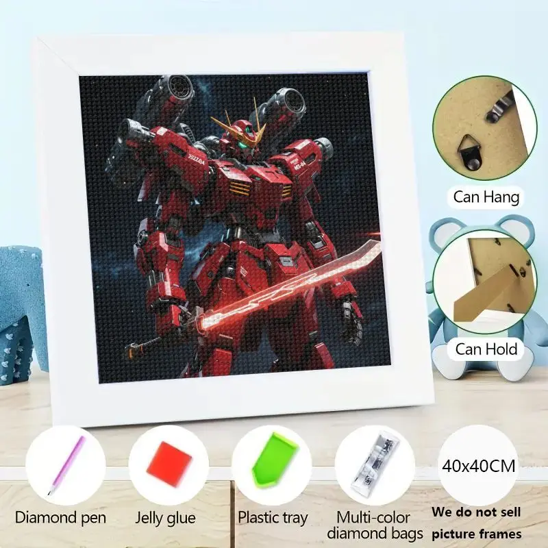 5D DIY Diamond Painting Kit Full Drill, Red Gundam Style Mecha Robot Warrior с энергетическим мечом Diamond Art, Sci-Fi Anime Rhinest
5D DIY Diamond Painting Kit Full Drill, Red Gundam Style Mecha Robot Warrior с энергетическим мечом Diamond Art, Sci-Fi Anime Rhinest