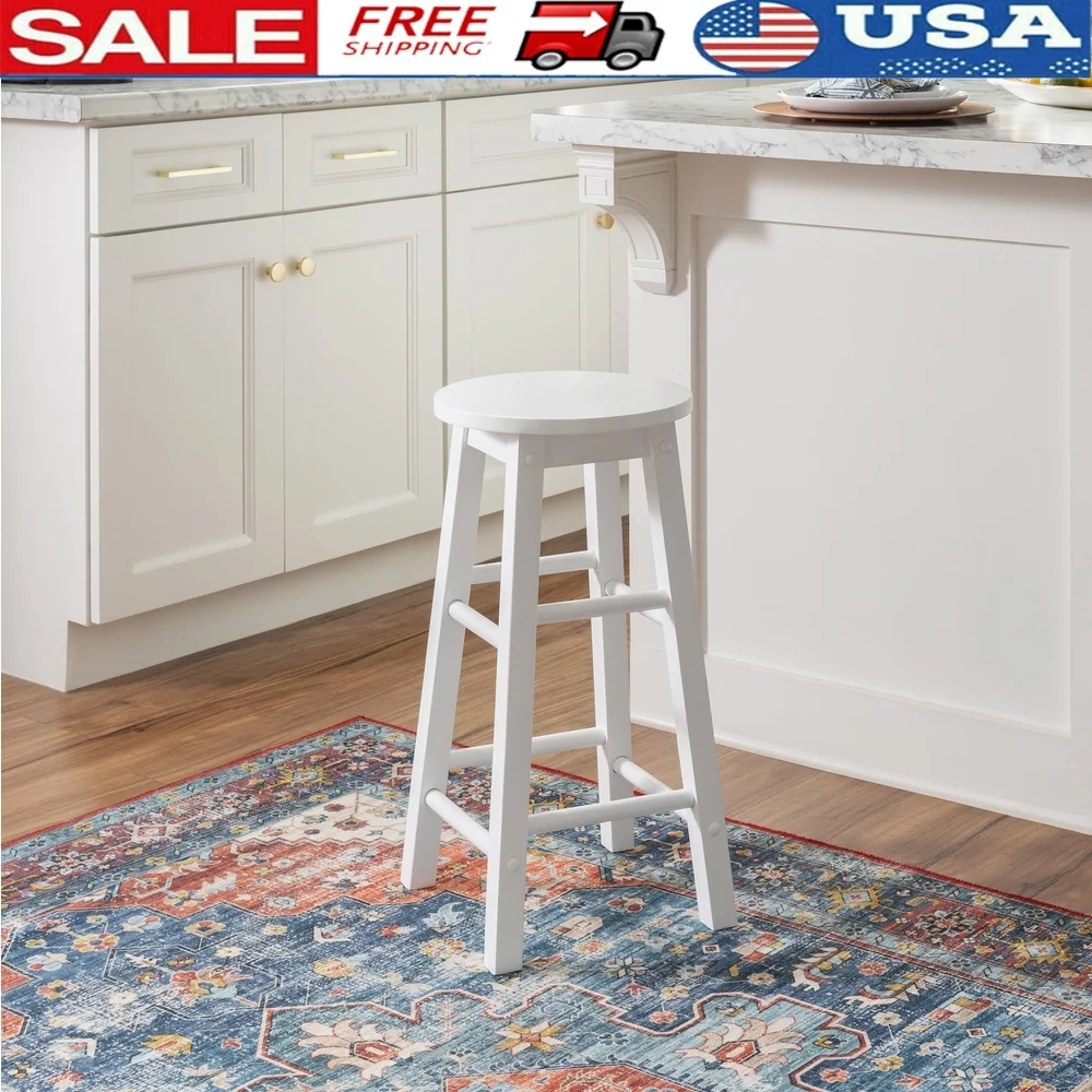 Backless Counter Stool Solid Wood Construction Indoor Use Kitchen Bar Seat Footrest Stable Durable Design Easy Assembly
Backless Counter Stool Solid Wood Construction Indoor Use Kitchen Bar Seat Footrest Stable Durable Design Easy Assembly