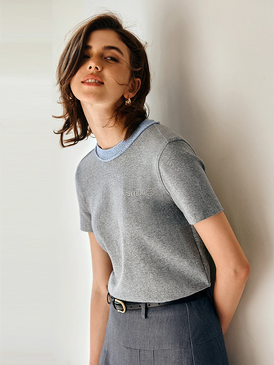 OLrain Women T-Shirt 2025 Summer Contrasting Color Embroidery tee Classic Matching Versatile O Neck Short-sleeved Top O57XT96862
OLrain Women T-Shirt 2025 Summer Contrasting Color Embroidery tee Classic Matching Versatile O Neck Short-sleeved Top O57XT96862