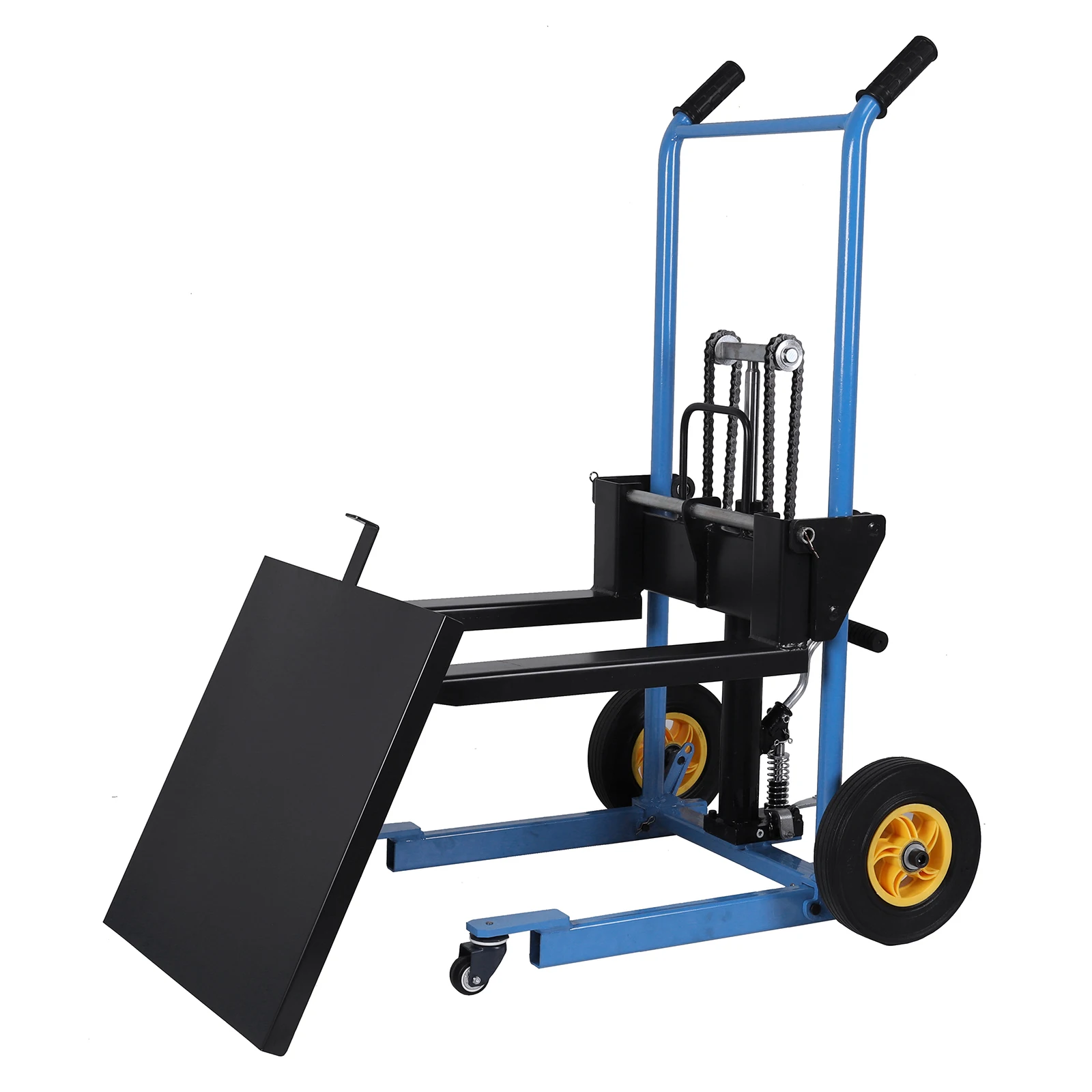 450 Lbs Hydraulic Material Lift Pallet Truck Swivel Casters Manual Forklift Material Stacker for Garage Warehouses and Factories
450 Lbs Hydraulic Material Lift Pallet Truck Swivel Casters Manual Forklift Material Stacker for Garage Warehouses and Factories