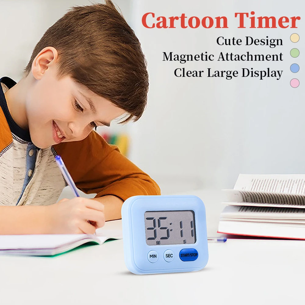 Digital LCD kitchen timer with on/off switch, mute and loud alarm, 24-hour clock, children, teachers, kitchen
Digital LCD kitchen timer with on/off switch, mute and loud alarm, 24-hour clock, children, teachers, kitchen