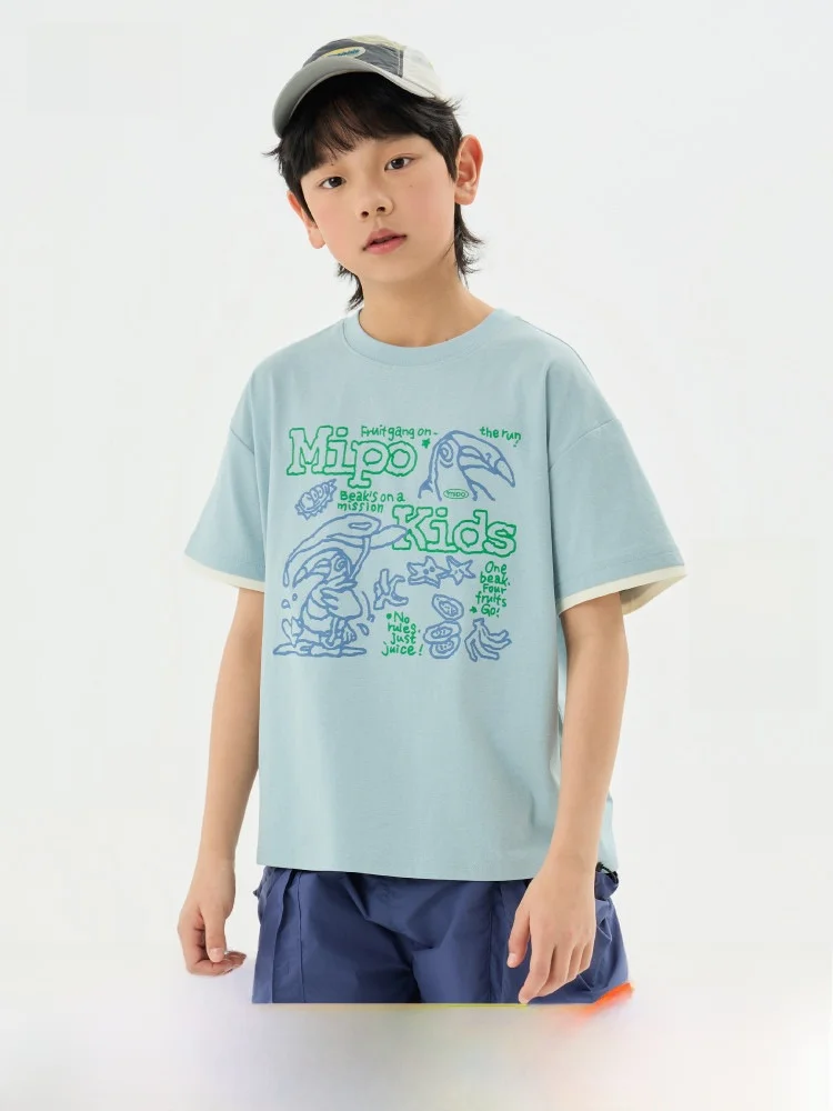 Mipo Kids Summer T-Shirt Quick Dry Sweat Wicking Outdoor Short Sleeve Unisex Children's Top Polyester Fiber round Neck Design
Mipo Kids Summer T-Shirt Quick Dry Sweat Wicking Outdoor Short Sleeve Unisex Children's Top Polyester Fiber round Neck Design