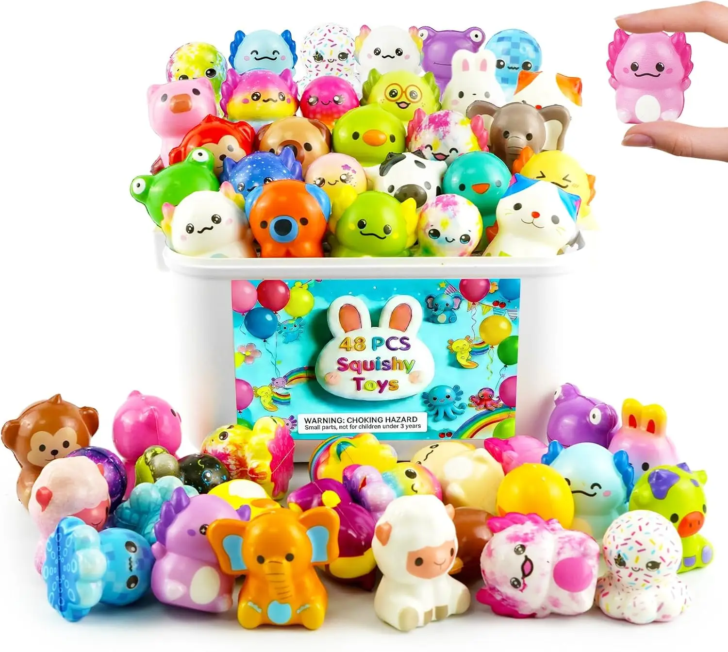 48-Pack Slow Squishy Toys Soft Stress Relief Fidgets Toys for Kids 4-12, with 48 Encouragement & Gratitude Cards, Classroom Prizes Kids Bulk Squishy Gift Goodie Bags Stuffers (Animal, 48)
48-Pack Slow Squishy Toys Soft Stress Relief Fidgets Toys for Kids 4-12, with 48 Encouragement & Gratitude Cards, Classroom Prizes Kids Bulk Squishy Gift Goodie Bags Stuffers (Animal, 48)