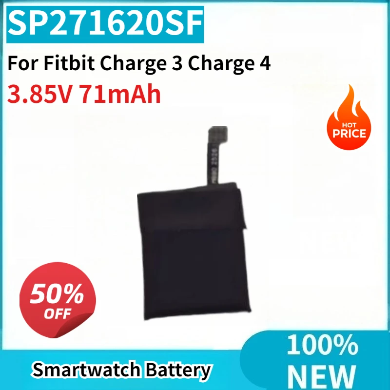 New Replaceable Digital Battery SP271620SF 3.85V 71mAh for Fitbit Charge 3 Charge 4 Smart Watch Battery
New Replaceable Digital Battery SP271620SF 3.85V 71mAh for Fitbit Charge 3 Charge 4 Smart Watch Battery
