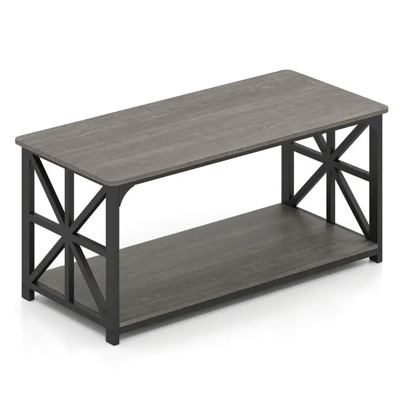 Coffee Table 2-Tier Center Table with Storage Shelf-Oak
Coffee Table 2-Tier Center Table with Storage Shelf-Oak