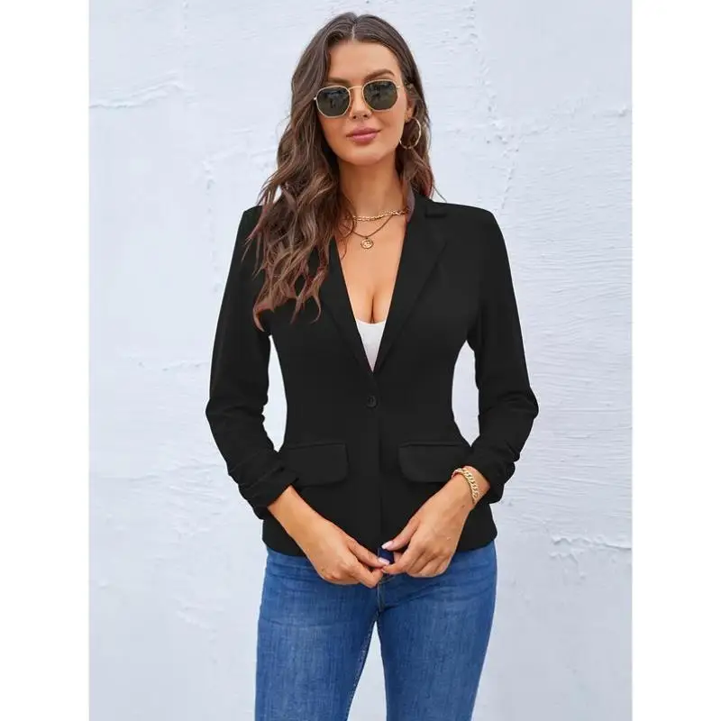 Casual Pure Color Button Front Coat Jaet Men's Autumn Seven Sve ort Pants Sport Suit Outerwear Faion Trend
Casual Pure Color Button Front Coat Jaet Men's Autumn Seven Sve ort Pants Sport Suit Outerwear Faion Trend