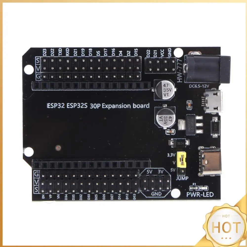 Плата расширения ESP32 Shield DC6V-12V Плата разработки ESP-32S Двухъядерная плата расширения Type-C для ежедневных инновационных практиков
Плата расширения ESP32 Shield DC6V-12V Плата разработки ESP-32S Двухъядерная плата расширения Type-C для ежедневных инновационных практиков