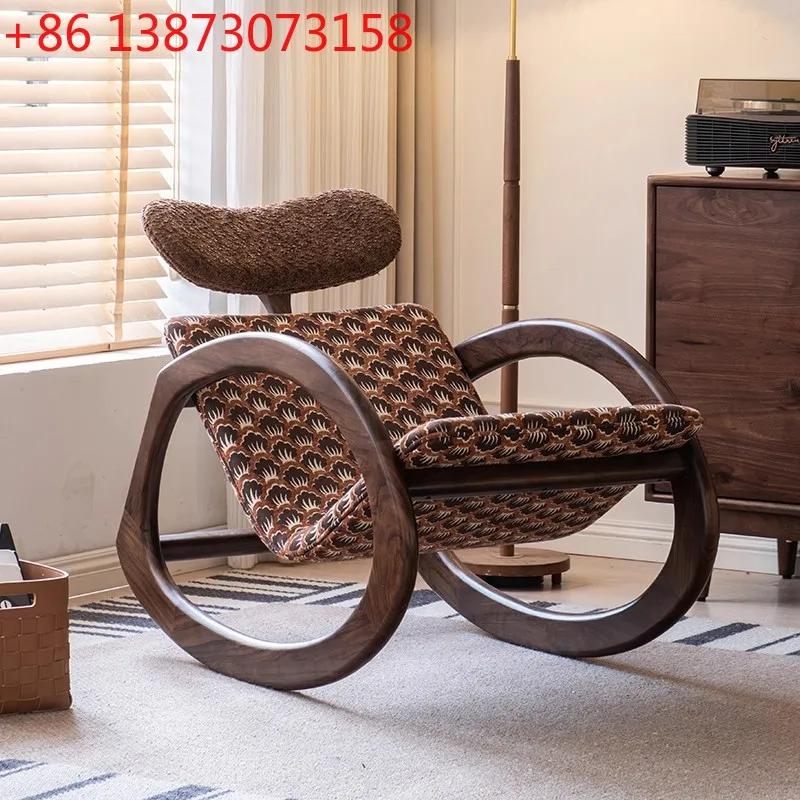 Retro style light luxury solid wood single casual rocking chair vintage style living room balcony fabric lazy backrest sofa chai
Retro style light luxury solid wood single casual rocking chair vintage style living room balcony fabric lazy backrest sofa chai