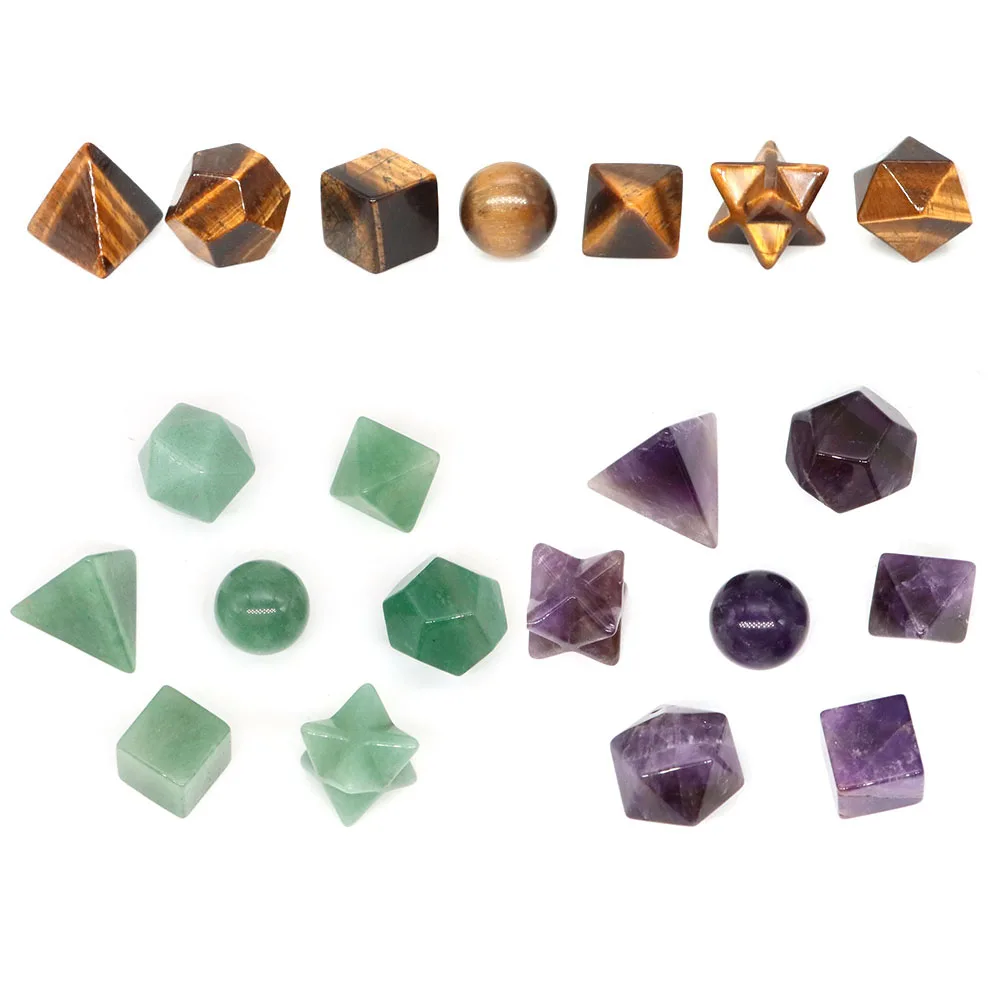 7PCS Platonic Solid Crystal Geometry Set Sacred Geometric Natural Stone for Meditation Healing Chakra Gems Lucky Home Decoration
7PCS Platonic Solid Crystal Geometry Set Sacred Geometric Natural Stone for Meditation Healing Chakra Gems Lucky Home Decoration