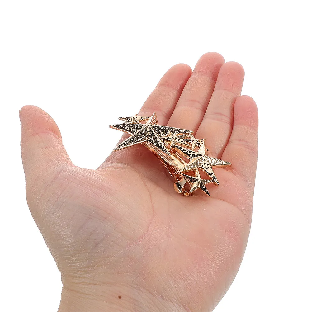 3pcs Alloy Star Hair Clips Irregular Five-Pointed Design Durable Non-Slip Snap Barrettes For Women Girls Metal Hair Accessories
3pcs Alloy Star Hair Clips Irregular Five-Pointed Design Durable Non-Slip Snap Barrettes For Women Girls Metal Hair Accessories