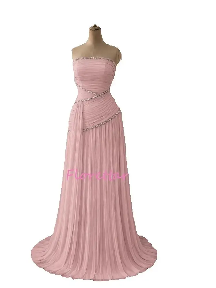 Charming Strapless Evening Gowns Rhinestone A-line Pleat Long Prom Dresses High Quality Party Formal Customized
Charming Strapless Evening Gowns Rhinestone A-line Pleat Long Prom Dresses High Quality Party Formal Customized