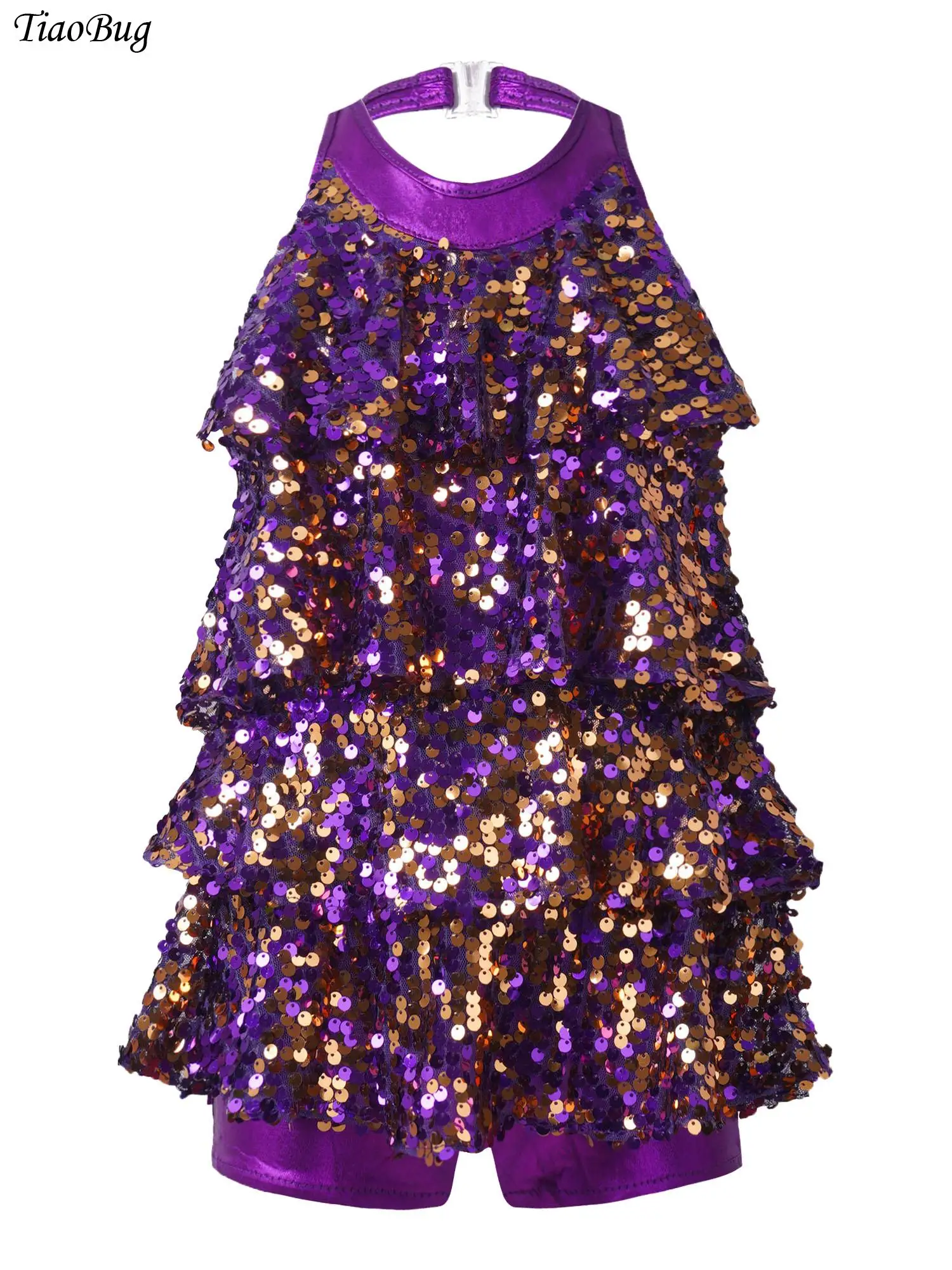 Kids Girls Shiny Sequin Halter Ballet Dance Shorty Unitard Dress Gymnastics Jazz Dance Leotard Latin Salsa Samba Rumba Dancewear
Kids Girls Shiny Sequin Halter Ballet Dance Shorty Unitard Dress Gymnastics Jazz Dance Leotard Latin Salsa Samba Rumba Dancewear