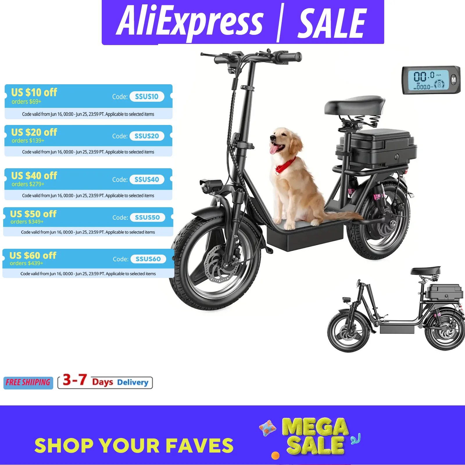 Folding electric scooter with trunk, 500W motor (peak 650W), 48V15AH, 20MPH, 24-32mile range,motorcycle for commuting travel
Folding electric scooter with trunk, 500W motor (peak 650W), 48V15AH, 20MPH, 24-32mile range,motorcycle for commuting travel
