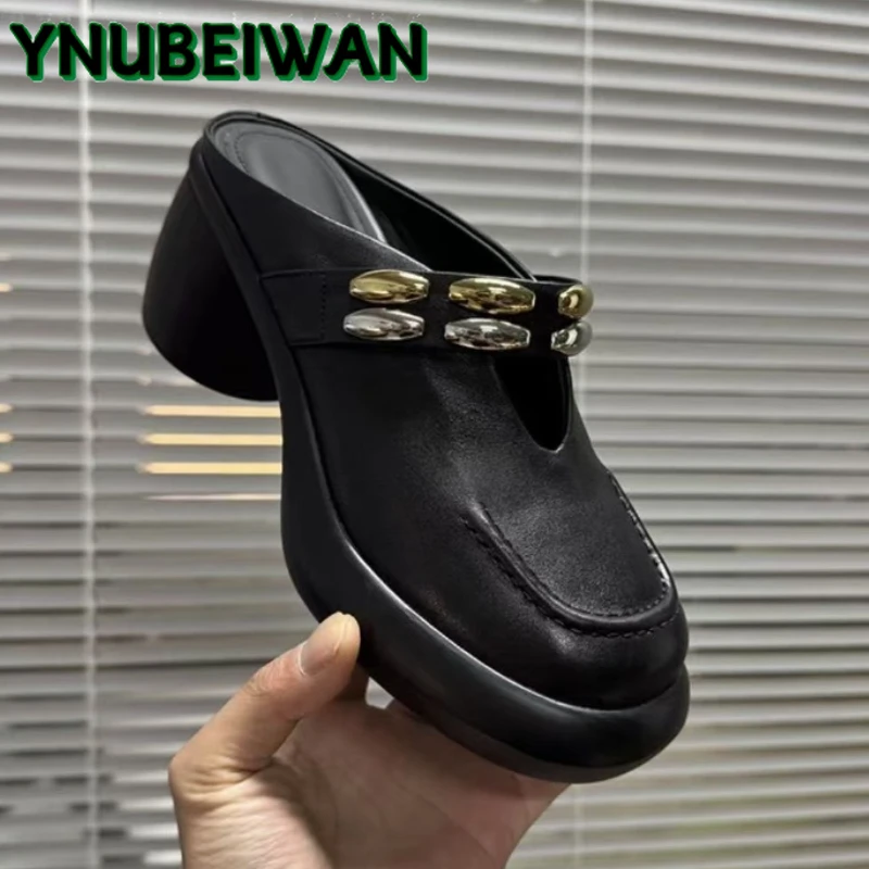 Women Mules Shoes High Heels Shoes Chunky Slippers Elegant New Sandals 2025 Trend Summer Woman Flip Flops Slingback Pumps Mujer
Women Mules Shoes High Heels Shoes Chunky Slippers Elegant New Sandals 2025 Trend Summer Woman Flip Flops Slingback Pumps Mujer