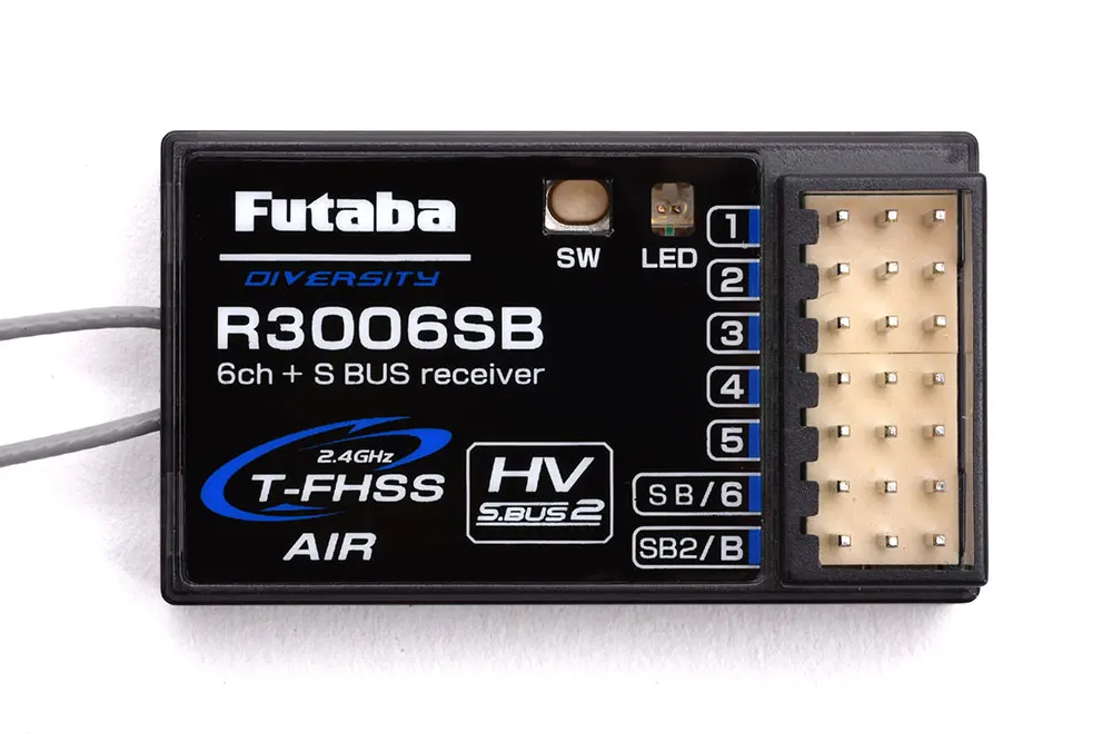 Futaba R3006SB 6-Channel Receiver T-FHSS (S-Bus) sbs (HV) 2.4GHz for T16SZ T18SZ T6L T10J radio controller transmitter
Futaba R3006SB 6-Channel Receiver T-FHSS (S-Bus) sbs (HV) 2.4GHz for T16SZ T18SZ T6L T10J radio controller transmitter