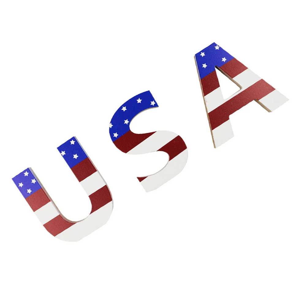 3 Pcs Letter Ornaments Home Office Decor Independence Day Patriotic Patriotic Wooden Letters Usa DIY Festive
3 Pcs Letter Ornaments Home Office Decor Independence Day Patriotic Patriotic Wooden Letters Usa DIY Festive