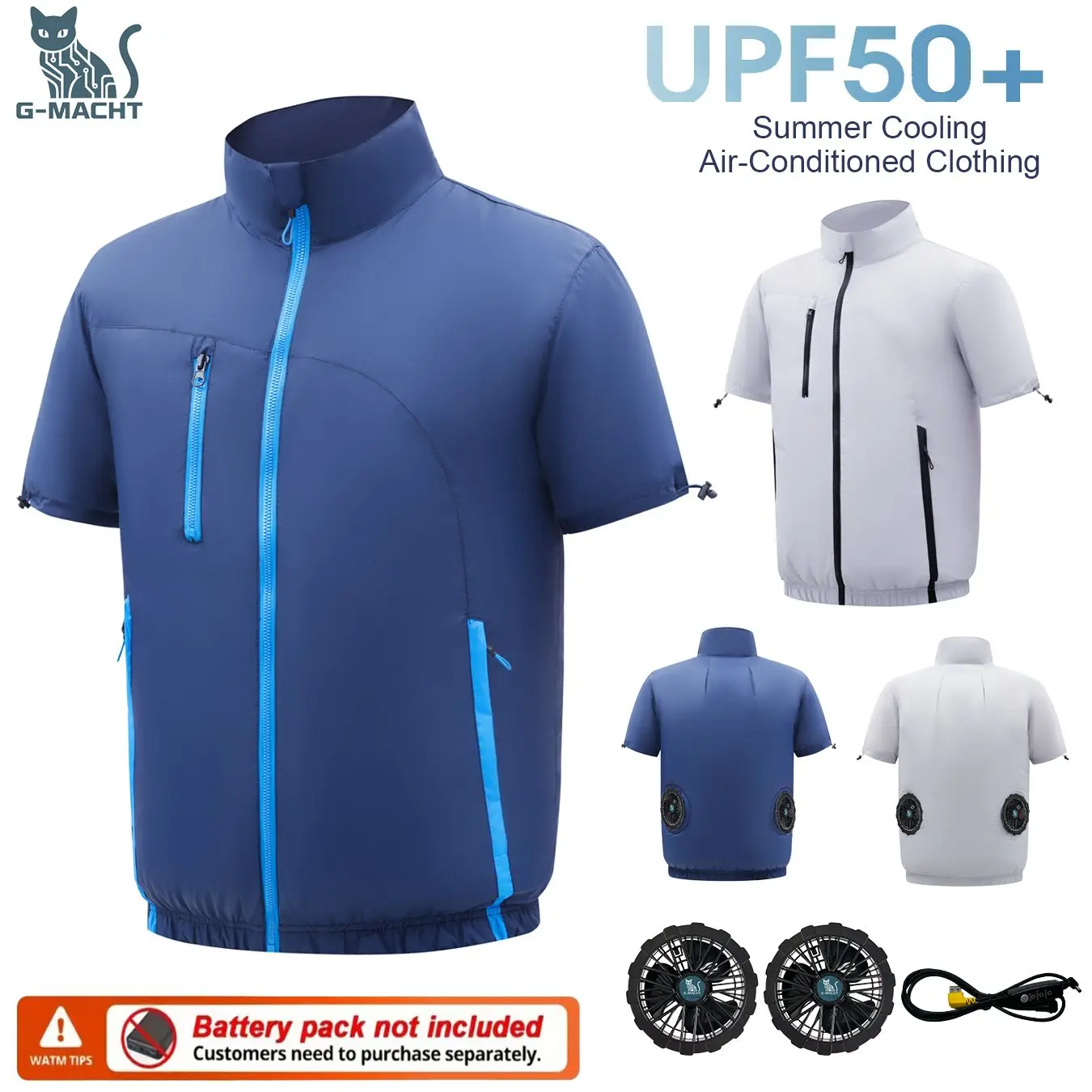 12V/5V USB Cooling Fan Jacket Summer Short Sleeve Air Conditioning Clothes Breathable Cooling Coat Outdoor Fishing Cycling Work
12V/5V USB Cooling Fan Jacket Summer Short Sleeve Air Conditioning Clothes Breathable Cooling Coat Outdoor Fishing Cycling Work