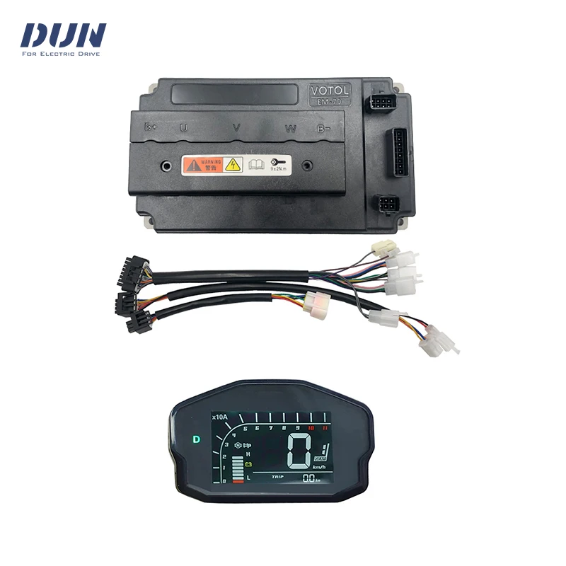 LANDE Votol EM70 70A Пик 230A 1 кВт 2 кВт BLDC синусоидальный контроллер с комплектами дисплея спидометра DKD LCD 
LANDE Votol EM70 70A Пик 230A 1 кВт 2 кВт BLDC синусоидальный контроллер с комплектами дисплея спидометра DKD LCD