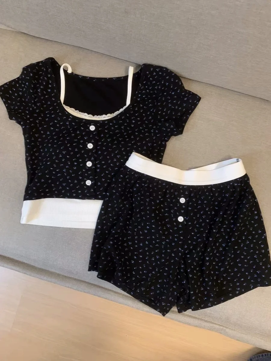 Summer Floral Print ort Sve Spwear Set with Chest Pad Women's Home Clothes orts Outdoor Wear Pure Desirable Spicy G...
Summer Floral Print ort Sve Spwear Set with Chest Pad Women's Home Clothes orts Outdoor Wear Pure Desirable Spicy G...