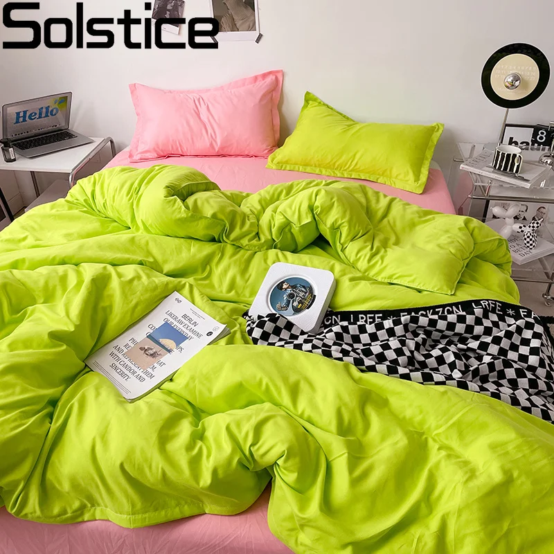 Solstice Home Textile Solid Color Green Pink Bedding Sets Girl Pink Bed Sheets Duvet Cover Bed Sheet Pillowcase King Queen Size
Solstice Home Textile Solid Color Green Pink Bedding Sets Girl Pink Bed Sheets Duvet Cover Bed Sheet Pillowcase King Queen Size
