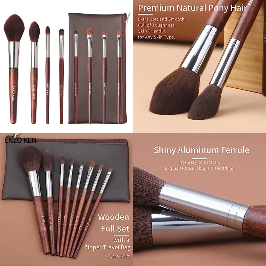 Walnut Makeup Brushes Set Professional, Makeup Brush Set with Case, Cosmetic Brushes Makeup Set, Natural Bristle Makeup Brushes
Walnut Makeup Brushes Set Professional, Makeup Brush Set with Case, Cosmetic Brushes Makeup Set, Natural Bristle Makeup Brushes
