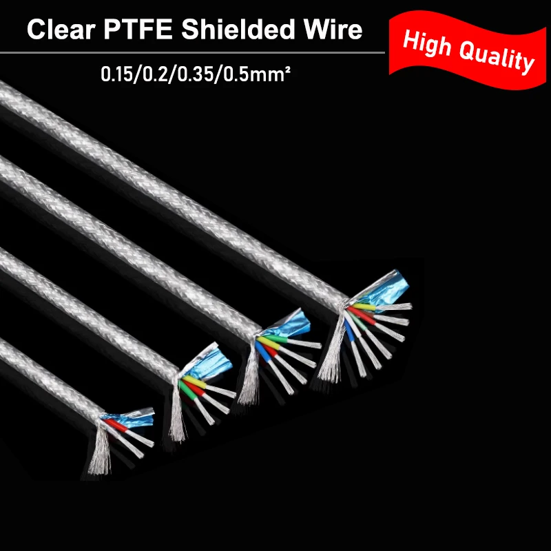 1M/5M Transparent PTFE Shielded Wire Silver Plated Sq.0.15~0.5mm 2 3 4 6 cores Hifi Amplifier Speaker Headphone Audio Cable
1M/5M Transparent PTFE Shielded Wire Silver Plated Sq.0.15~0.5mm 2 3 4 6 cores Hifi Amplifier Speaker Headphone Audio Cable