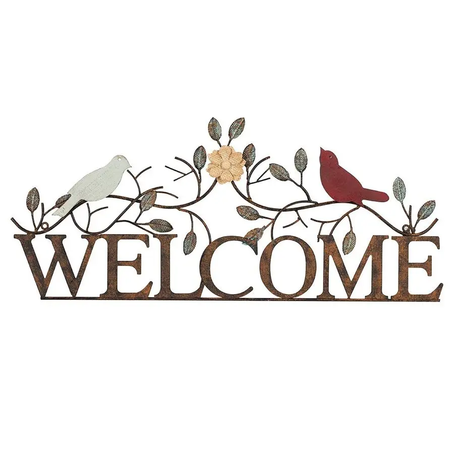 Металлическая табличка с надписью "Welcome Sign" на стену, 26,5 x 11 дюймов.
Металлическая табличка с надписью "Welcome Sign" на стену, 26,5 x 11 дюймов.