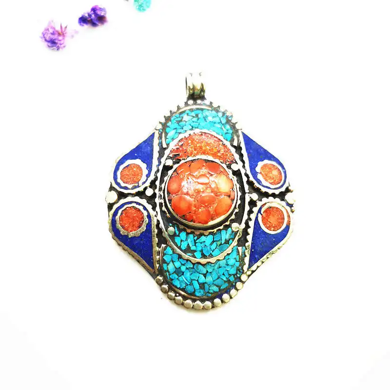 Hand Vintage Pendants Copper Inlaid Colorful Stone Butterfly Pendant TBP451
Hand Vintage Pendants Copper Inlaid Colorful Stone Butterfly Pendant TBP451